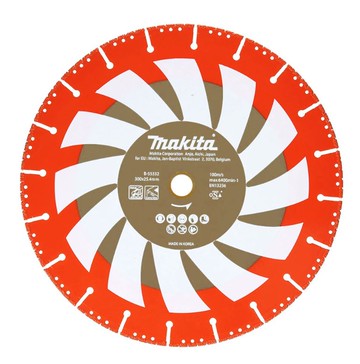 MAKITA 牧田 B-55332 鋸片 金剛石 切斷片 切斷鋸片 乾式用 300mm 適用 混凝土 不鏽鋼 金屬