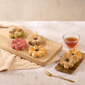 【新年禮盒早鳥預購】手作幸花酥禮盒4入 | 彌月禮盒 企業贈禮