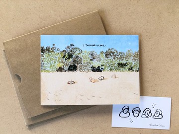 【漁光島沙灘的狗狗們】明信片