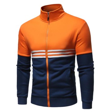 漫威毒液歐美立領衛衣男春季拉鏈開衫上衣純棉長袖條紋拼色外套潮