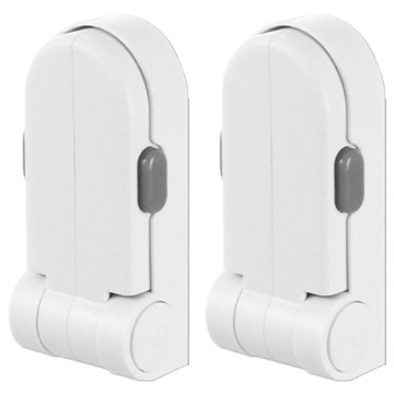 FaSoLa 防寶寶寵物開門安全鎖 白色 尺寸7.7x3.5x2.2cm  2個