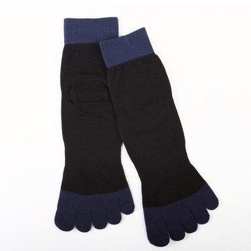 乾爽吸汗五趾長襪-撞色 - 黑藍