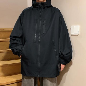 多拉鏈沖鋒衣外套男戶外防風美式機能登山服春秋潮牌寬松運動夾克