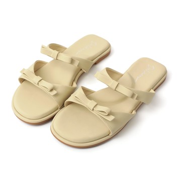 D+AF 【國民雲朵鞋3.0】蝴蝶結雙帶平底拖鞋