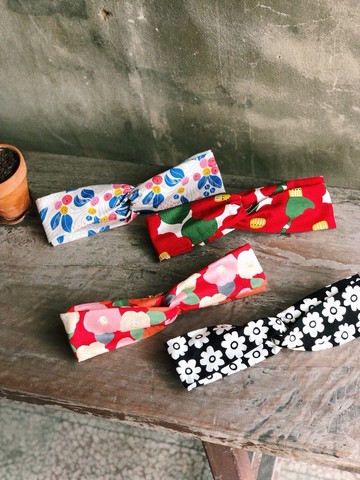 手作交叉髮帶 / 花花們