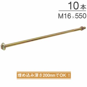 オメガー オメガアンカーボルトM16 基礎と土台の接合 M16×550mm AA3422 10本単位 ナット付属 埋込深さ200mm 性能試験済 基礎 土台 アン