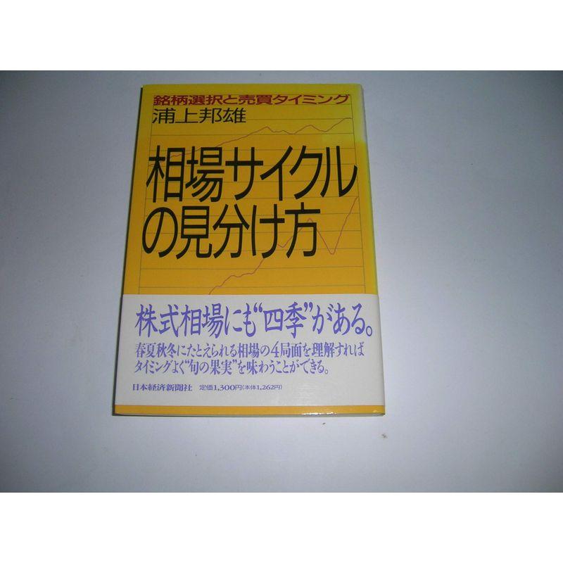 相場サイクルの見分け方: 銘柄選択と売買タイミング