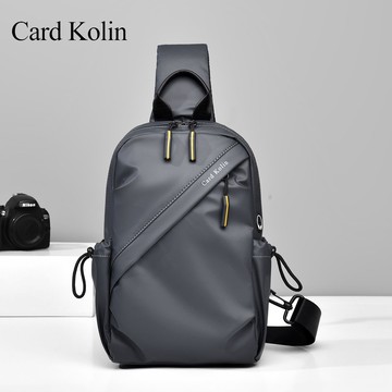 公司貨免運  Card Kolin斜挎包胸包單肩休閑時尚多功能防水青年大容量男士 快速出貨