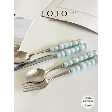 JOJO'S L. PD.purple.淺藍色輕奢珍珠勺子不銹鋼高顏值 | 空紫