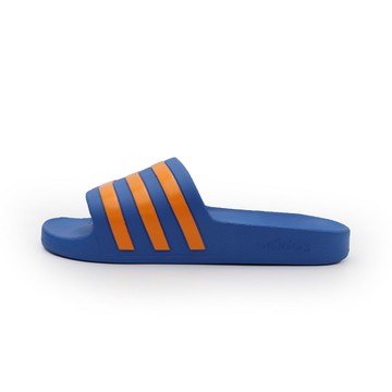 【全館滿額折】Adidas ADILETTE AQUA 藍橘 皮革 休閒 防水 運動 拖鞋 男款 H8955【新竹皇家 JI2221】