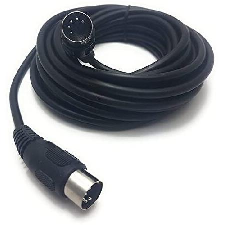 MIDI Cable with Pin DIN Plugs Feet Black