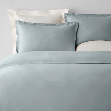 PALETTE300織素色天絲床包兩用被組加大 海岸藍