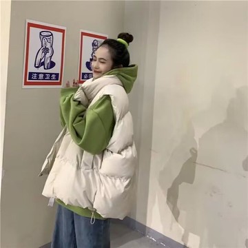 秋冬外套 馬甲外套 保暖外套 背心馬甲歐式羽絨棉棉服馬甲女2023冬季學院風坎肩寬鬆網紅馬夾學生外套潮10/24