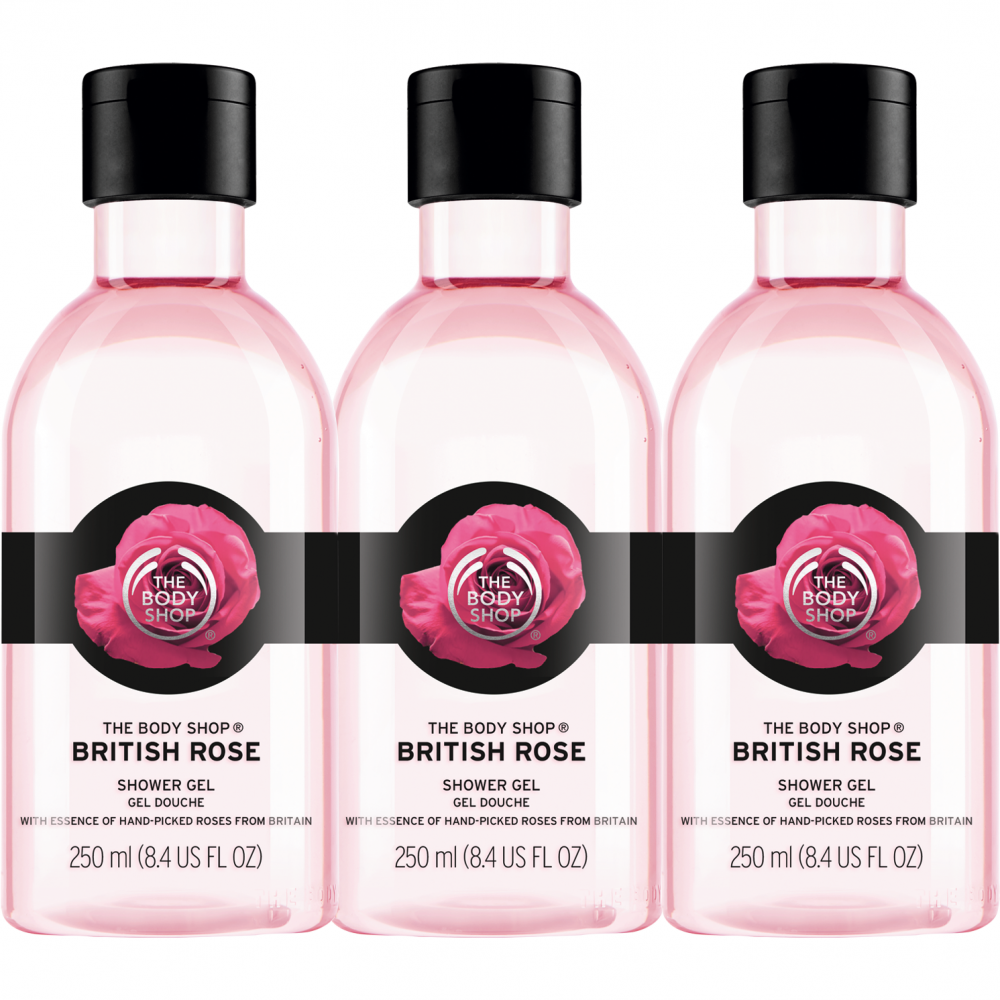 【THE BODY SHOP】玫瑰嫩膚沐浴組 250ML*3