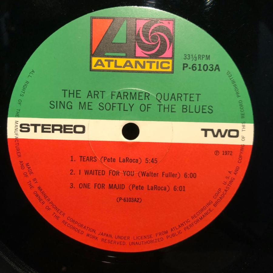 The Art Farmer Quartet   Sing Me Softly Of The Blues  LP ATLANTIC・WARNER-PIONEER