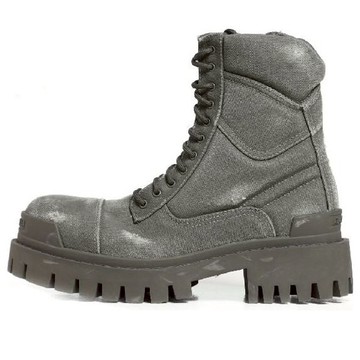 (WMNS) Balenciaga Combat Strike 20mm Boots 'Washed Grey Cotton'