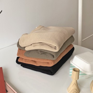 【太妮絲L18】現貨 韓系 早秋 針織毛衣 奶茶色系 圓領 毛衣 chic 基本款 針織衫 短