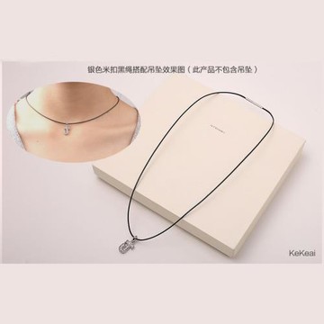 1.0mm細項鏈繩穿小孔吊墜掛繩男女本命年紅繩黑皮繩掛件繩