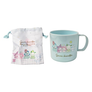 Sanrio 三麗鷗 漱口杯 + 束口袋  209606  1組