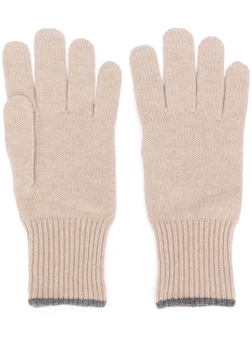 Brunello Cucinelli - cashmere gloves - men - Cashmere - M - Neutrals