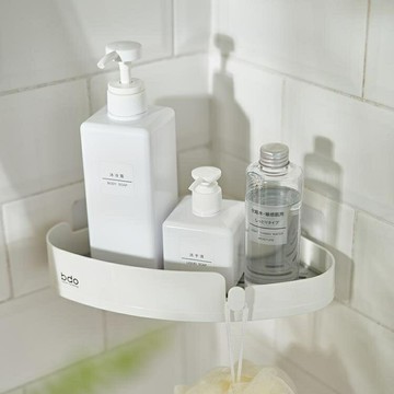 浴室置物架 浴室瀝水壁掛式三角置物架洗手間創意洗澡間收納架北歐風家用架子