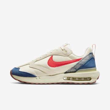 Nike Air Max Dawn DV1487-162 男 休閒鞋 運動 氣墊 拼接 牛仔布 麂皮 米白 藍 紅