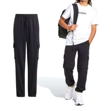 Adidas J SL FT C PT 童裝 大童 黑色 女童 運動 工裝口袋 長褲 JC9762