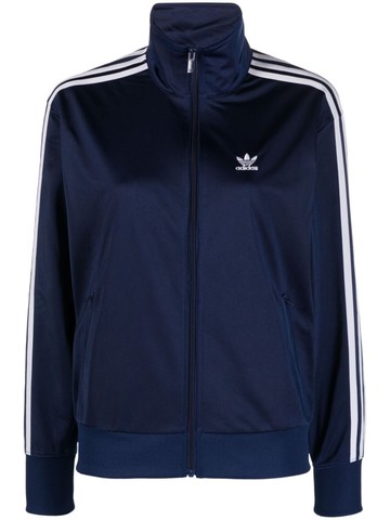 adidas - trefoil-logo funnel-neck jacket - women - Polyester - L - Blue