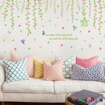 【橘果設計】鳥語花香 壁貼 牆貼 壁紙 DIY組合裝飾佈置
