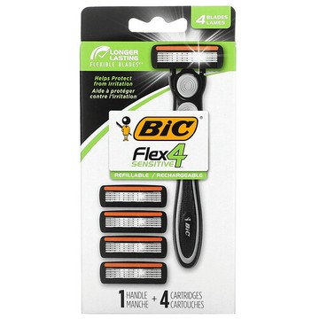 BIC, Flex 4 Sensitive，1 個刀架，4 個刀頭
