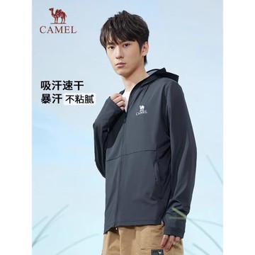 (免運)駱駝男裝原紗防曬衣男2025夏輕薄防紫外線透氣遮陽防曬服外套