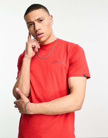Berghaus t-shirt with tonal logo in rust-Red