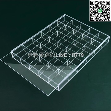 【卓越優選館】壓克力透明格子展示盒多格耳環耳針首飾盒分格美甲鑽盒鈕釦散珠盒