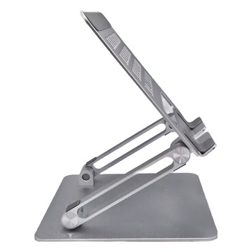 好拾選物 電腦/平板折疊金屬支架  360°可旋轉  鋁合金材質  CNC細節加工  多角度任意調節  Silver  1個  H02