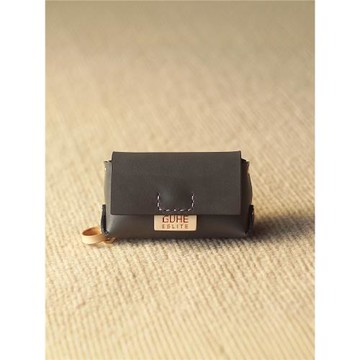 孤鶴原創手工真皮車鑰匙收納卡包二合一抽拉小巧零錢包耳機大容量