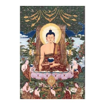 藏古祥館-釋迦摩尼刺繡唐卡DD009