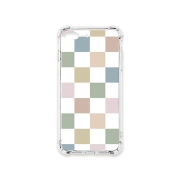 iPhone 8+ / 7+ 殼 TRON IPhone 7/8 PLUS 莫蘭迪色簡約格子A款 四角防摔殼 手機殼