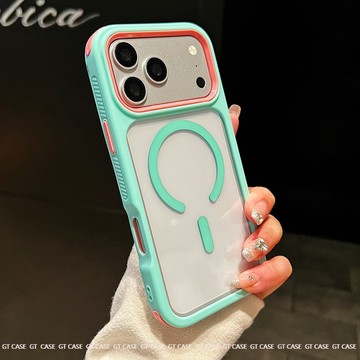 炫酷防摔磁吸 適用 iPhone17 16 15 14 13 12 promax  防摔 側邊防滑 IP17加厚保護殼