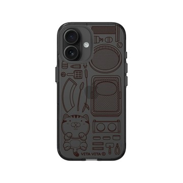 iPhone 16 Clear (相機按鈕) 酷墨灰 - VITA VITA．塔仔是隻貓 - 鏟屎官開箱款