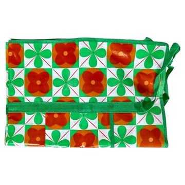 雙帶到底環保袋  60 x 45cm  紅色 + 綠色 + 白色  1個