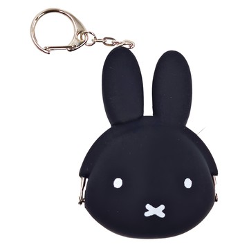 PG DESIGN Miffy 米飛兔 立體矽膠包 鑰匙圈  8 x 6 x 3cm  黑色