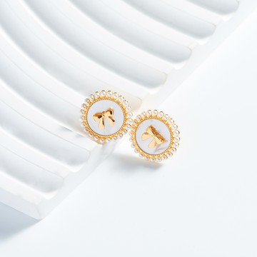 蝴蝶勳章耳環(J052L0Q06BU) - JUJURY