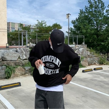 【APPAREL】韓國 COMPANY字樣 發泡大學Tee