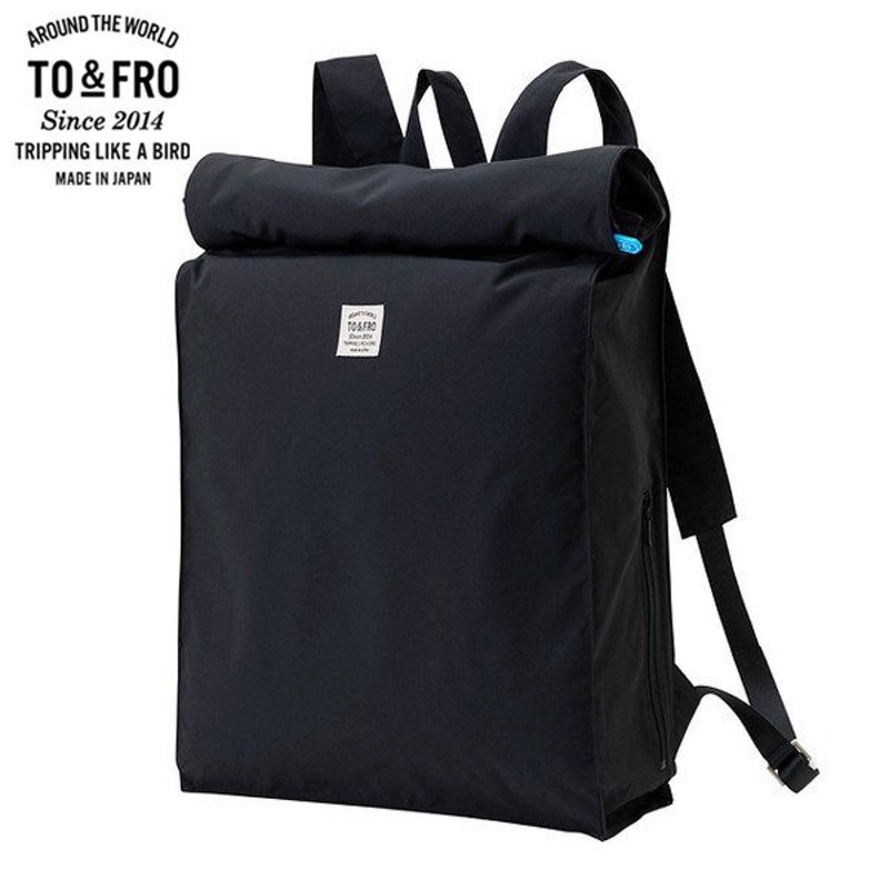 TO＆FRO BACKPACK SQUARE BLACK (L-1)容量13.1〜18.6L調節可 撥