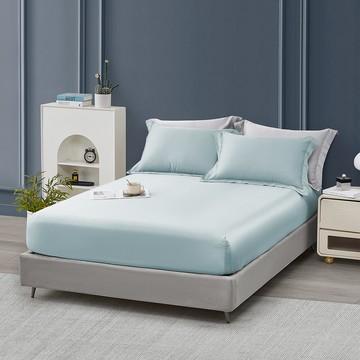 J-bedtime 床寢時光 60支奧地利正版蘭精 100%純天絲床包 + 枕套 S5561S  柔灰藍  單人