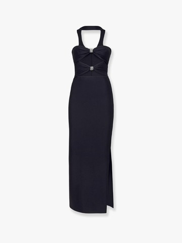 Satin dress with rhinestones - MVP WARDROBE - gender_Woman