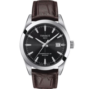 TISSOT 天梭 官方授權 GENTLEMAN 經典紳士機械錶 聖誕節 禮物(T1274071605101)40mm