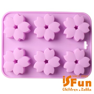 iSFun 櫻花飛舞 矽膠巧克力模具兩用製冰盒