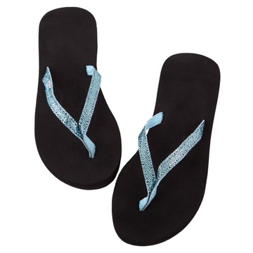 【26.5-27.5cm】Rainbow Sandals美國細緻亮片夾腳休閒拖鞋-水藍色