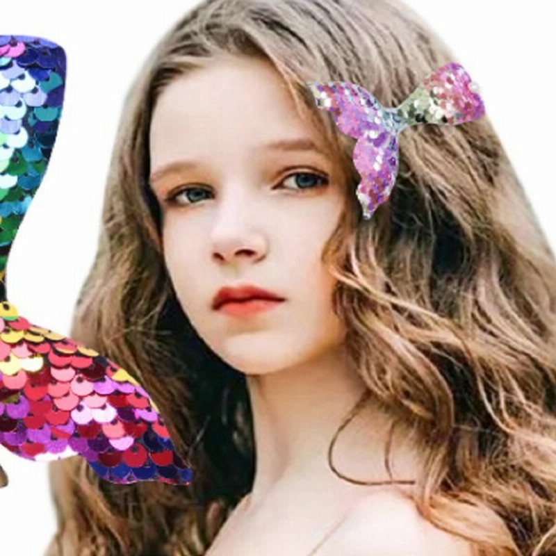 ワンポイント髪飾り キラキラ 人魚 ヘアピン オシャレ 可愛い かわいい 子供 女性 女の子 アクセサリー アリエルカラー アクセ お姫様 プリンセス インスタ 通販 Lineポイント最大get Lineショッピング